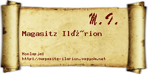 Magasitz Ilárion névjegykártya